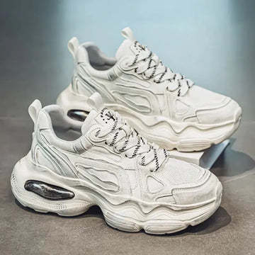 Personalized Brush Color Mesh Casual Height Increasing Men's Sneaker Meifu Market