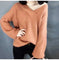 oversized wool blend sweater | v-neck cable knit pullover | long sleeve winter sweater | ultrasonic cleaning