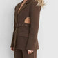 open-back blazer | lace-up blazer | cutout blazer | energy saving