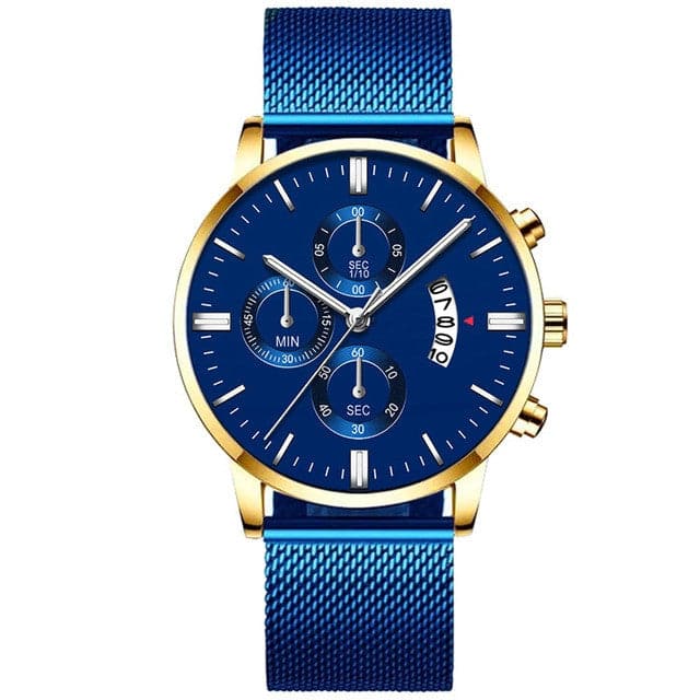 Mens Business Luxury Watches For Men Mesh Band Quartz Watch Meifu Market