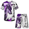 3D Printed Men's T-shirt Sports Suit - main view (material: polyester | pattern: solid, check | style: casual, retro |...