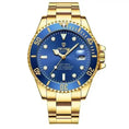 Mens Watches TEVISE Quartz Wrist Watch Waterproof Sport Business Gold Blue - available style options