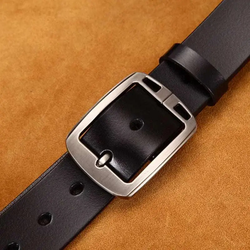 genuine cowskin leather belt | vintage jean belt for men | wide leather belt with pin buckle | ultrasonic cleaning