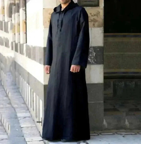 lightweight cotton fabric | breathable long sleeve robe | adjustable hooded shirt | energy saving