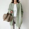 Loose Round Neck Single Breasted Cardigan Fashion Solid Color Coat Jacket Autumn And Winter Women's Clothing Meifu Market