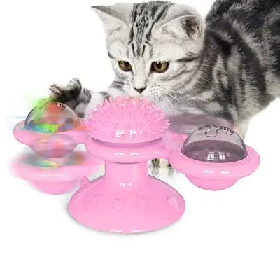 rotating cat toy | multi-function scratching post | interactive pet toy | energy saving