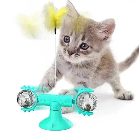 automatic rotating cat toy | interactive cat scratcher | dental cleaning cat toy | energy saving