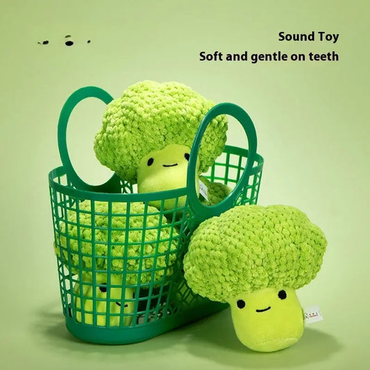 Dog Molar Teeth Cleaning Brocoli Plush Doll Sound Toy