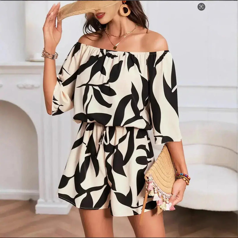 off-shoulder jumpsuit for women | elastic waist jumpsuit womens wear | stretchable fabric jumpsuit | ultrasonic cleaning