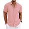 Men's Solid Color Linen-Feel Polo T-Shirt - Meifu Market