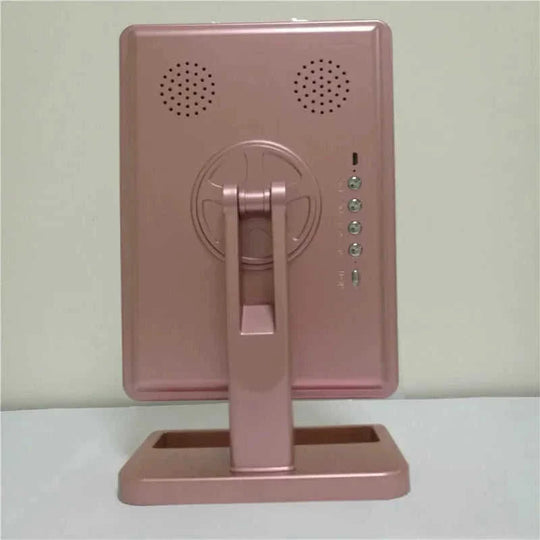 touch screen makeup mirror | 20 led lights adjustable brightness | 10x magnification mirror | ultrasonic cleaning