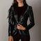 Embossed Stitching Elegant Banquet Date Easy Matching Coat 2XL - scale comparison view