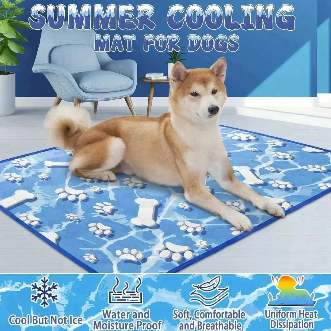 Dog Pillow, Dog Cooling Mat, Cooling Mat For Dogs Cats, Dog Cooling Pads, Summer Pet Dog Self Cooling Mat Ice Silk Washabl...