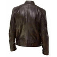 genuine pu leather jacket | slim fit leather coat | waterproof faux leather jacket | energy saving