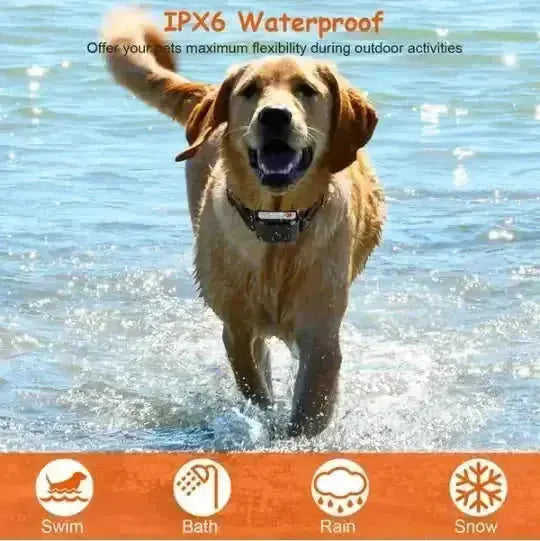 990FT Range Dog Wireless Fence Remote Training Collar IPX6 Waterproof Receiver With 0-9 Levels Beep Vibration Shock Mode...