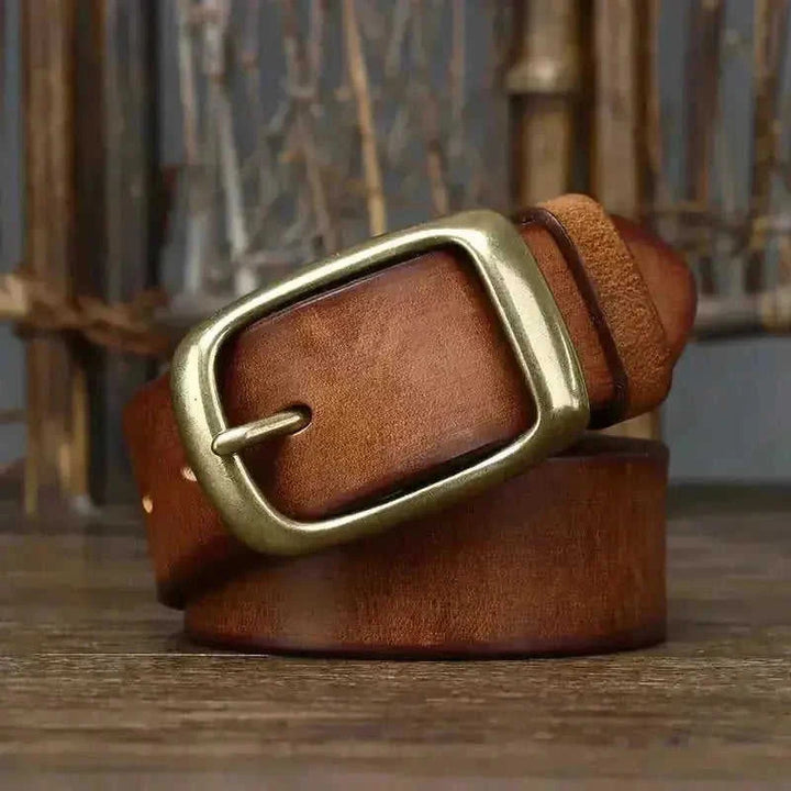 genuine leather belt | full-grain cattlehide belt | 15 inch mens belt | energy saving