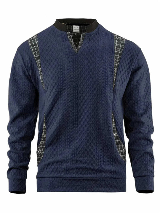 thermal insulated pullover | lightweight wool blend sweater | cold weather layering piece | energy saving