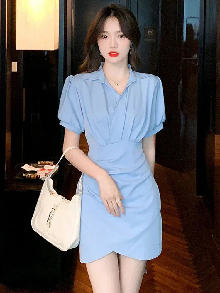 stretchable polyester fabric | slim fit skirt shirt | office to evening wear | energy saving