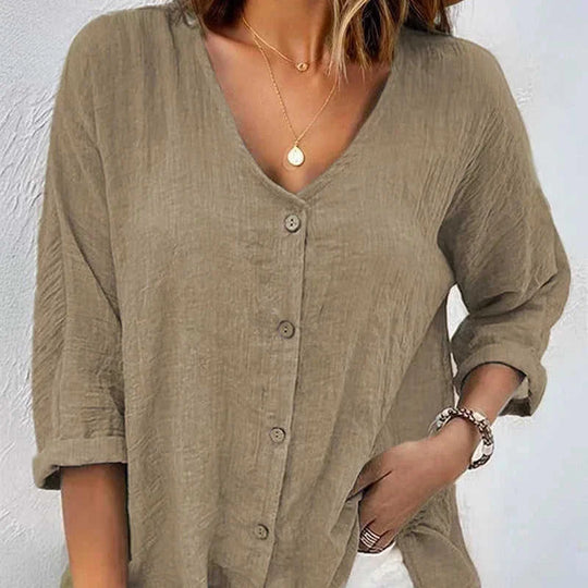 lightweight cotton fabric | breathable summer tops | v-neck tshirt women | energy saving