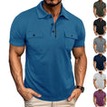 moisture-wicking polo shirt | quick-dry fabric mens shirt | lightweight summer top with pockets | ultrasonic cleaning