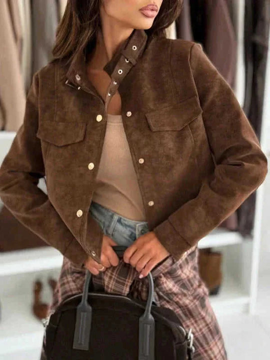 suede jacket women | faux suede jacket | cropped suede jacket | energy saving