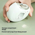 Electric Nail Clippers Household Multi-function Anti-splash Nail Piercing Device White English - rechargeable multi-functi...