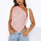 Ins Lace Backless Top Summer Solid Color Waistless Asymmetrical Sloped Neck Vest Streetwear Womens Clothes White - color v...