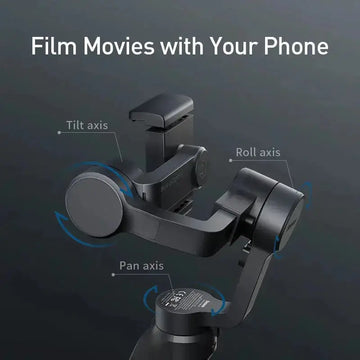 lightweight stabilizer | 3-axis gimbal | compact phone holder | energy saving
