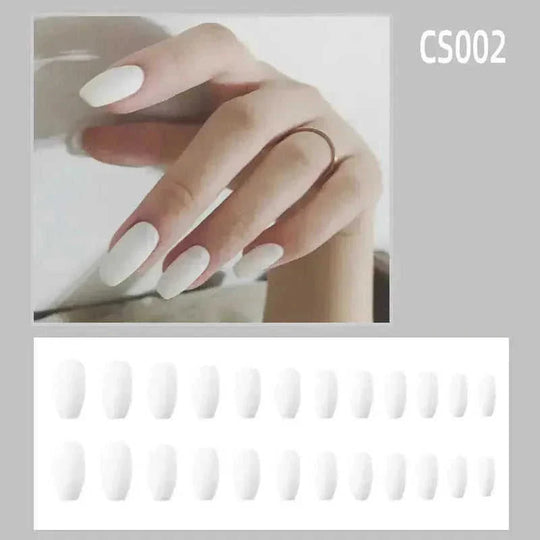 frosted gel nails | waterproof press on nails | ballet coffin nails | energy saving