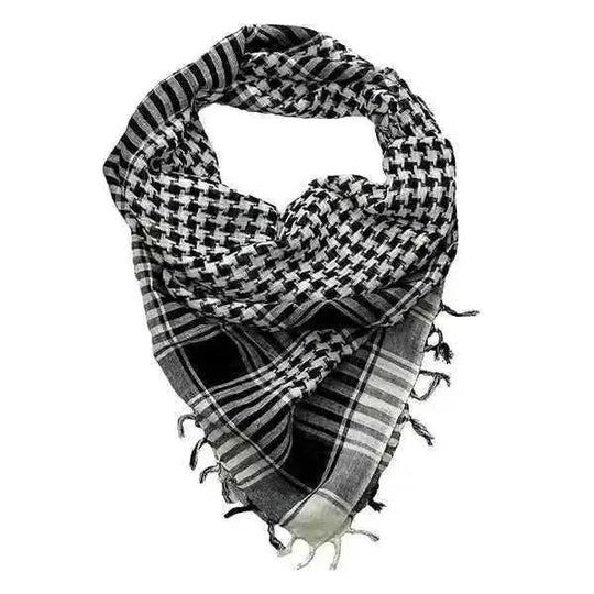polyester houndstooth scarf | tactical neck gaiter | arabic keffiyeh square scarf | energy saving