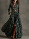 French Retro Plaid Dress - Plus Size Belted Waist Irregular Hem Dress Meifu Market