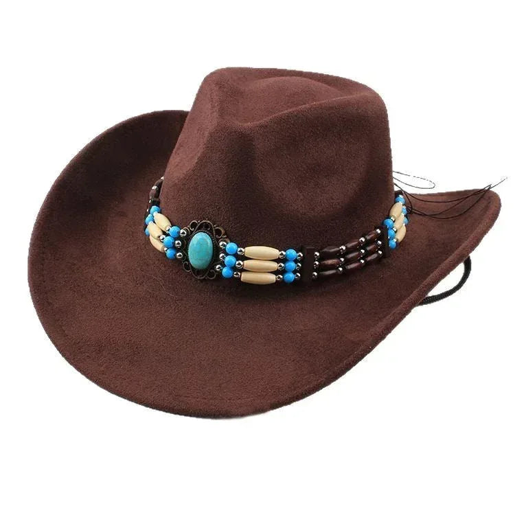 faux fur cowboy hat | wide brim western hat | punk horse riding helmet | ultrasonic cleaning