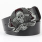 Casual Skull Decorative Two-layer Cowhide Belt Meifu Market