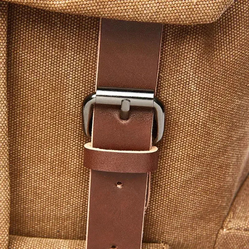 waterproof canvas backpack | 15-inch laptop compartment | vintage travel backpack | energy saving