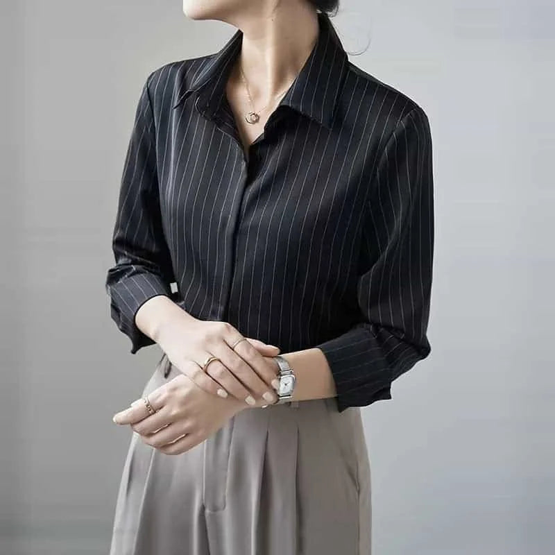 vintage satin shirt for women | checkered womens shirt | retro satin blouse | energy saving