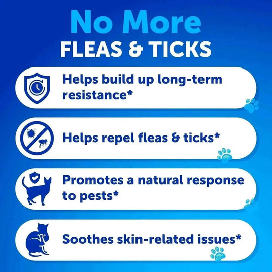 Flea Treatment For Cats Natural Flea And Tick Prevention Supplement For Cats Kittens Chewable Daily Oral Pills With Vitamins 135 Soft Chews Skin & Coat Dental Treats Digestion CANNOT Be Sold On Amazon Meifu Market