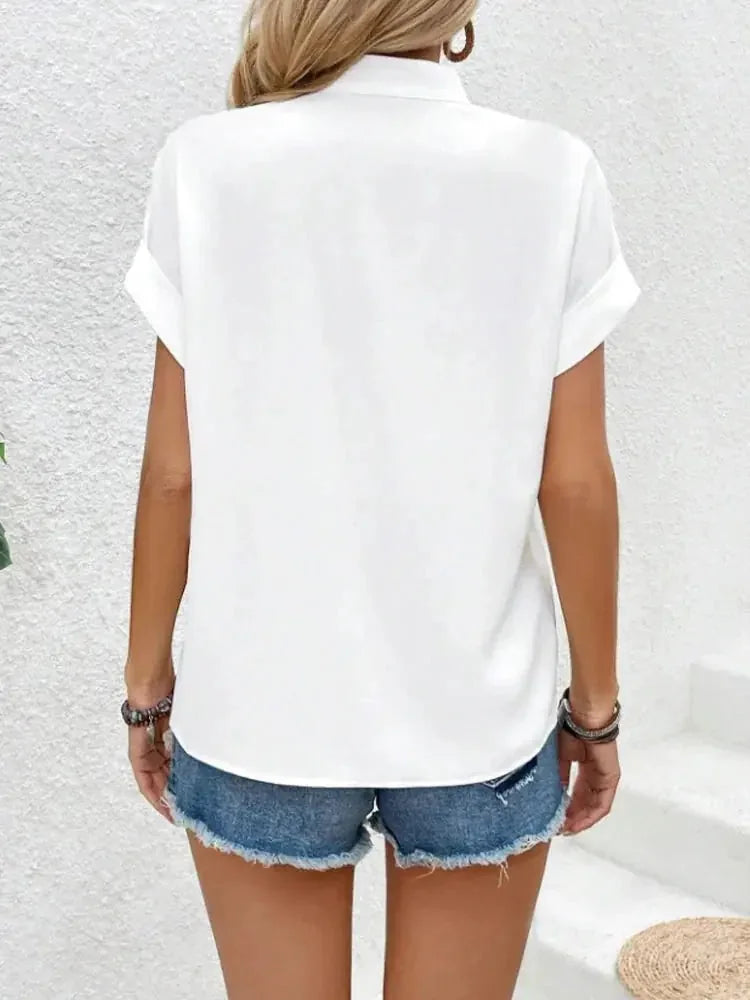 batwing sleeve top | solid color blouse | summer casual shirt | ultrasonic cleaning