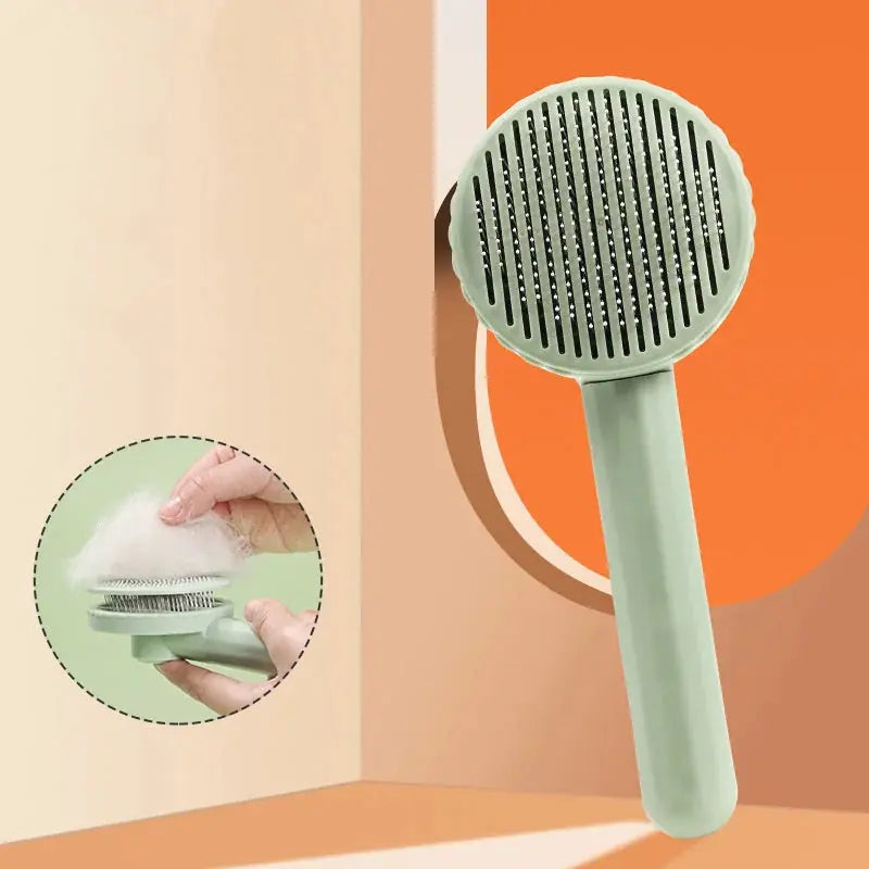 pet grooming brush stainless steel | dematting comb for dogs | cat grooming brush with steel teeth | ultrasonic cleaning