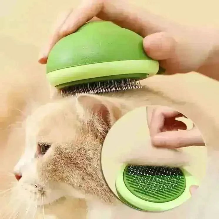 Avocado Shaped Self-Cleaning Pet Brush - Cat & Dog Grooming Tool