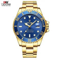 Mens Watches TEVISE Quartz Wrist Watch Waterproof Sport Business Gold Blue - available style options