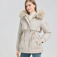 Waist Trimming Short Hooded New Big Fur Collar Coat Women's Clothing Meifu Market