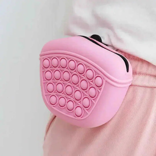 Dog Treat Pouch - Training Bag Waist Pack with Silicone Storage Pink - color variant display