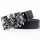 Casual Skull Decorative Two-layer Cowhide Belt Meifu Market