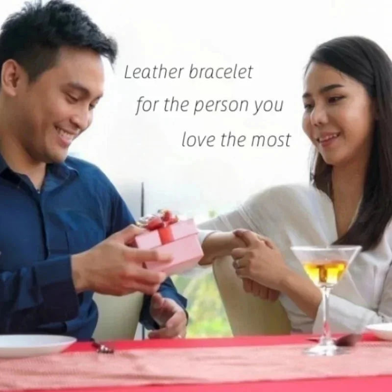 braided leather bracelet for men | vintage life tree charm bracelet | rudder charm wood beads bracelet | ultrasonic cleaning