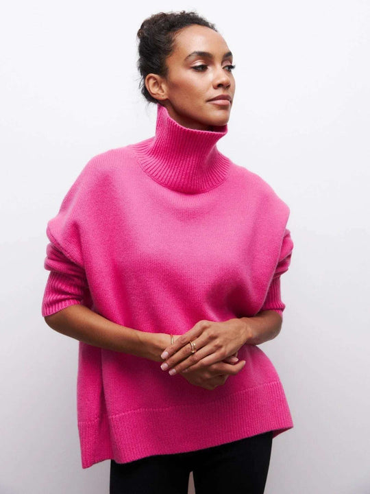 Winter Turtleneck Sweater Ins Solid Color Long Sleeve Pullover Top Women's Clothing Meifu Market