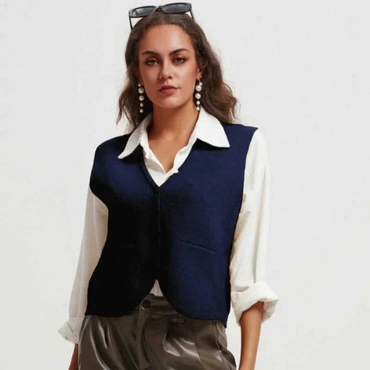 wool blend cardigan | cropped knit sweater | vintage button front | ultrasonic cleaning