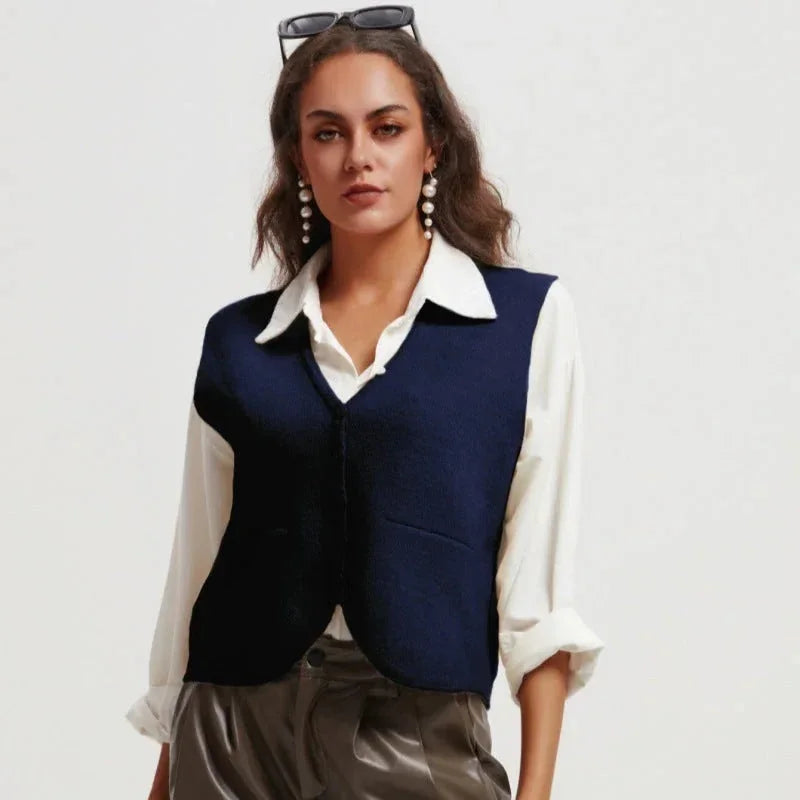 wool blend cardigan | cropped knit sweater | vintage button front | ultrasonic cleaning