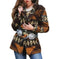 mid-length wool coat | printed lapel coat women | long sleeve wool coat | energy saving