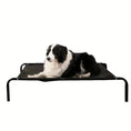 elevated dog bed for camping | heavy-duty aluminum frame dog cot | extra large portable dog bed | energy saving