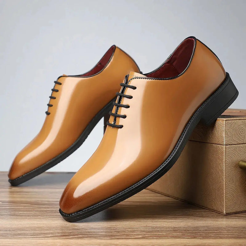 British Style Fashion Business Glossy Pointed Toe Comfortable All-matching Men's Shoes Meifu Market